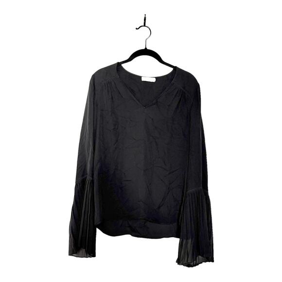 Ramy Brook Tops - RAMY BROOK Sonia V-neck Long-sleeve Blouse In Black Size M
